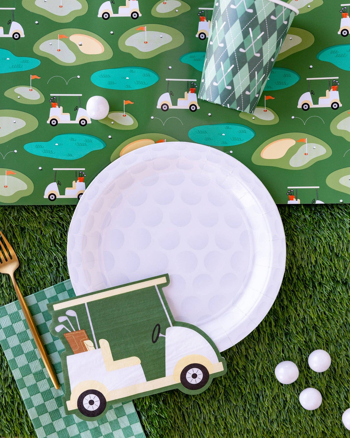 GLF1139 - Golf Cart Shaped Napkins