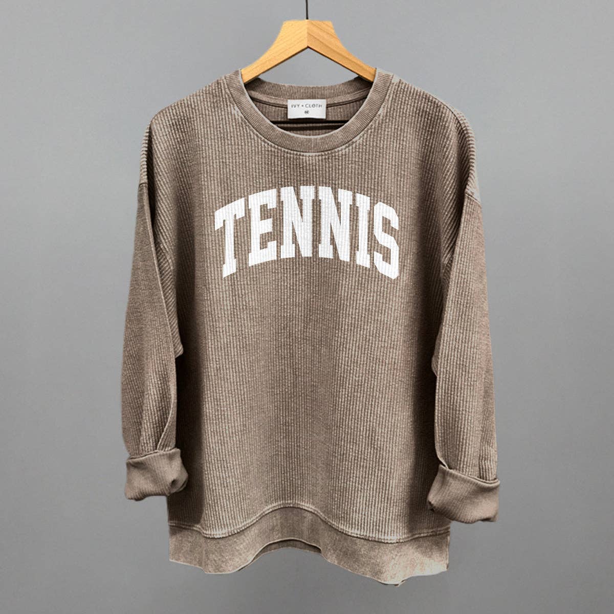 Tennis Arch (White): Navy / XL / Oversized Varsity Crew