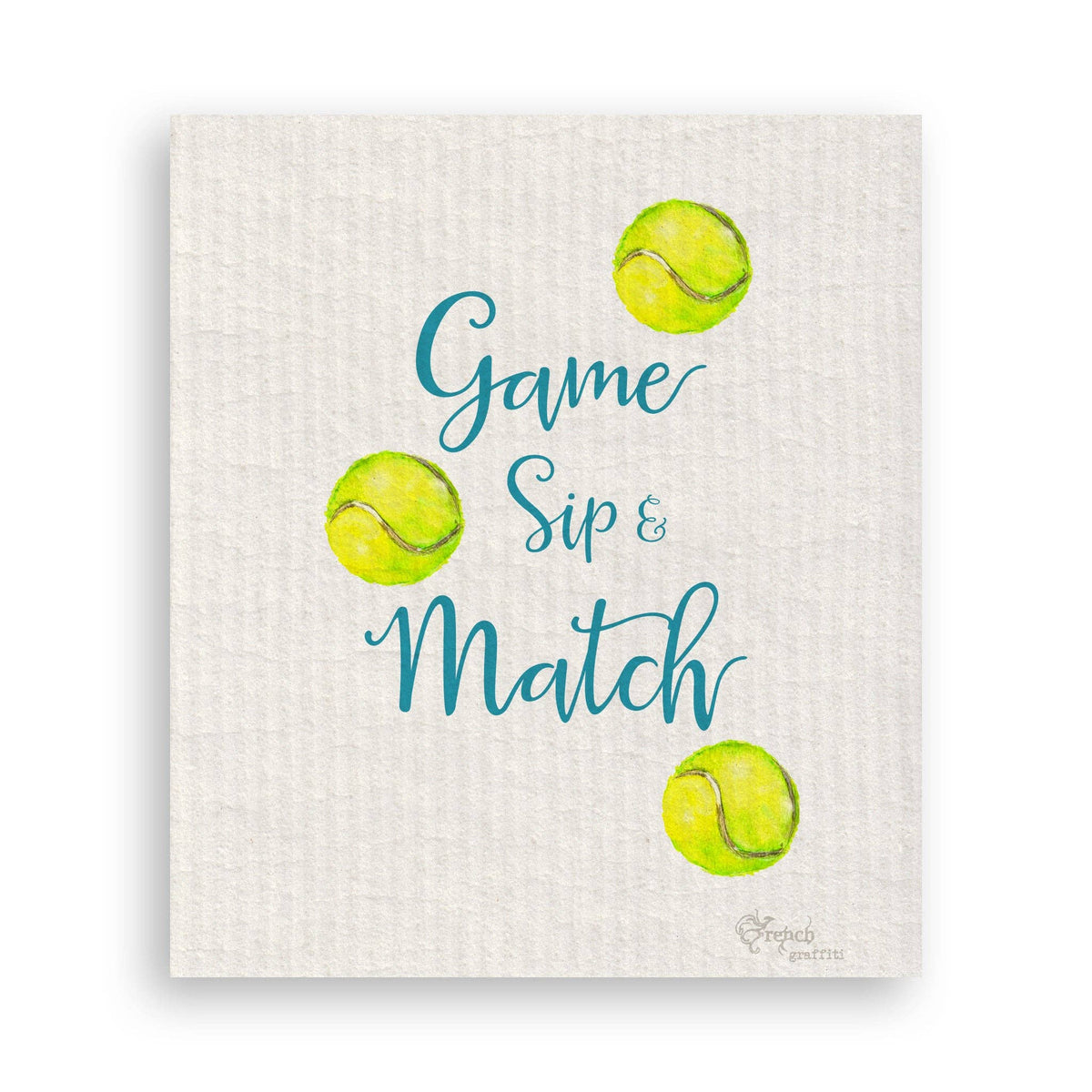 Tennis Game Sip Match: Dishtowel / -