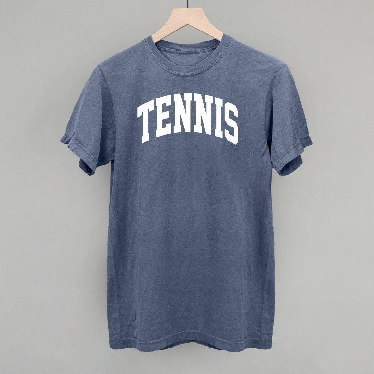 Tennis Arch (White): Navy / S / Oversized Varsity Crew