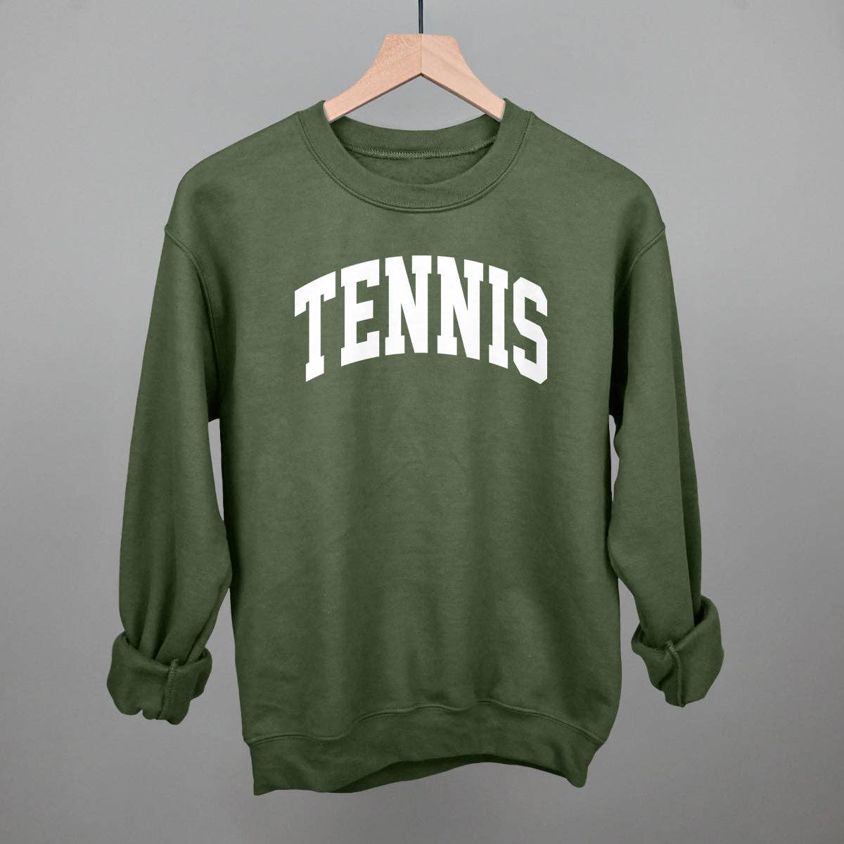 Tennis Arch (White): Navy / S / Oversized Varsity Crew
