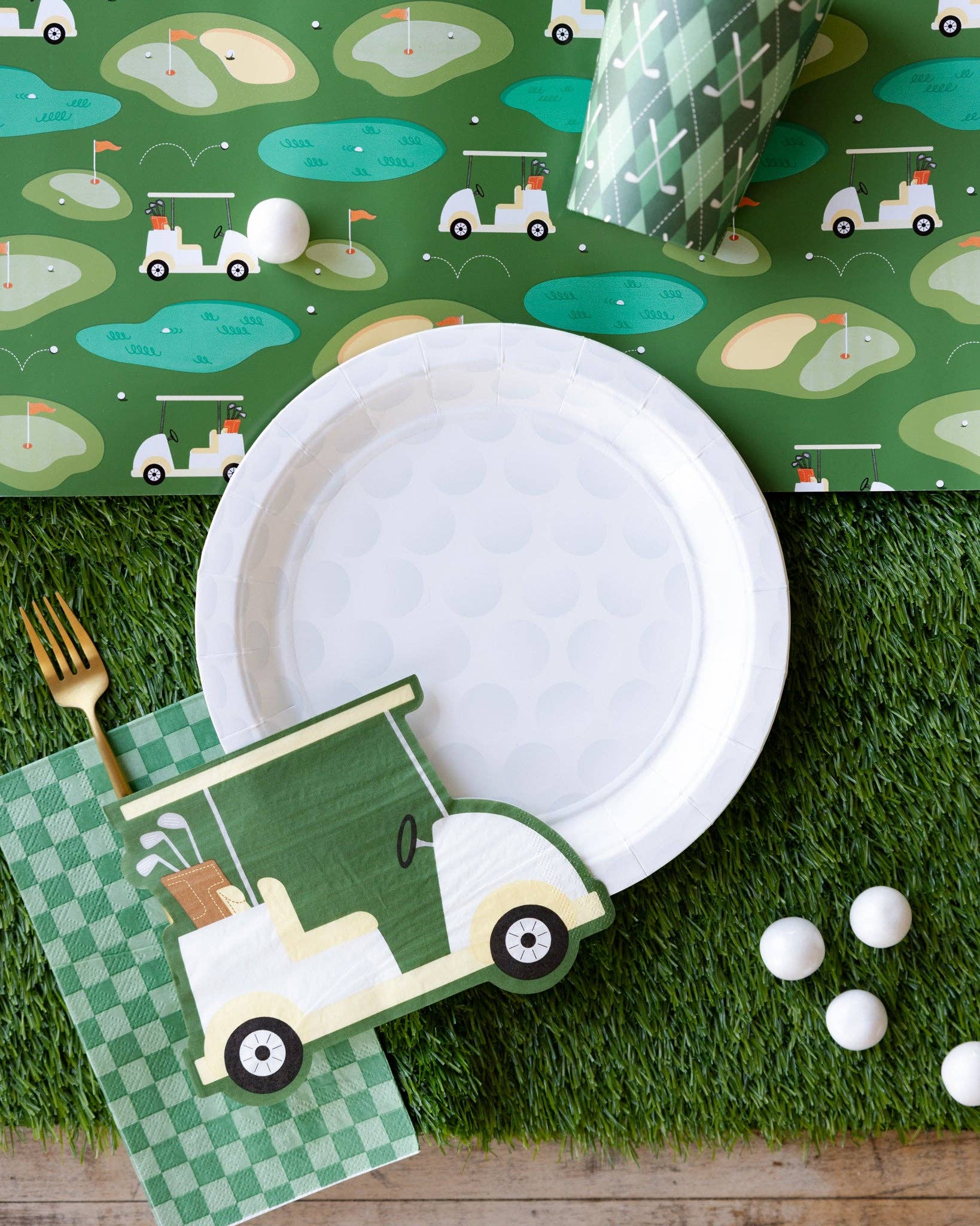 GLF1139 - Golf Cart Shaped Napkins