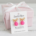 Hadley Pickleball & Gold Bows Earrings
