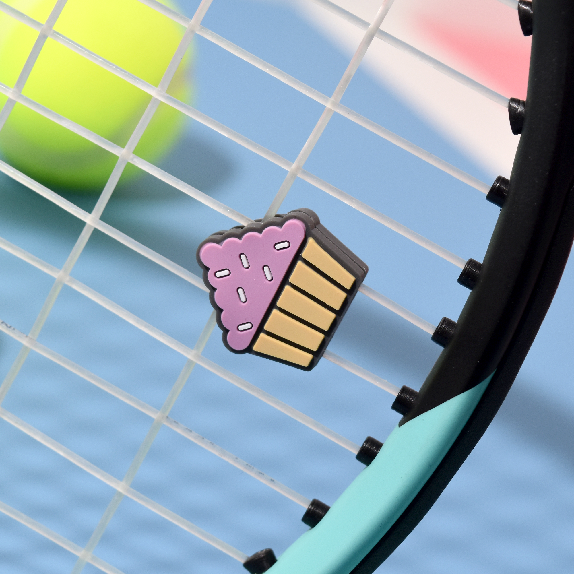 Delicious Dampeners - (2-Pack) Cupcake - Food Tennis Vibration Dampener: Delicious Dampeners - (2-Pack) Cupcake - Food Tennis Vibration Dampener