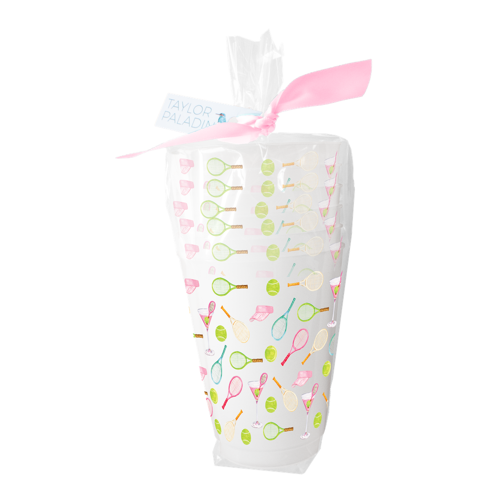 Tennis Pattern Frosted Cup