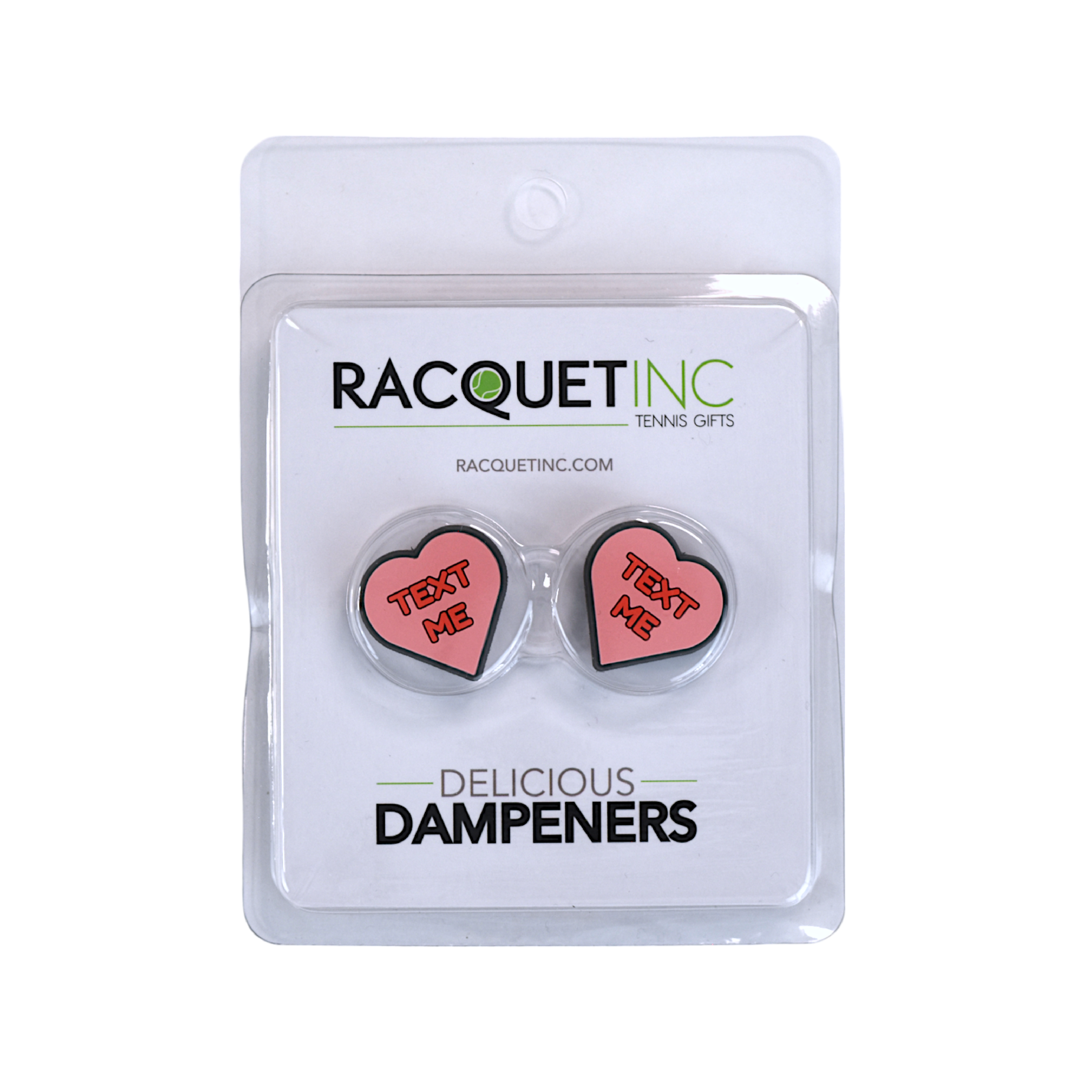 Delicious Dampeners - (2-Pack) Candy Heart - Food Tennis Vibration Dampener