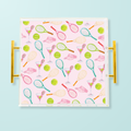 Tennis Pattern Acrylic Tray: GOLD
