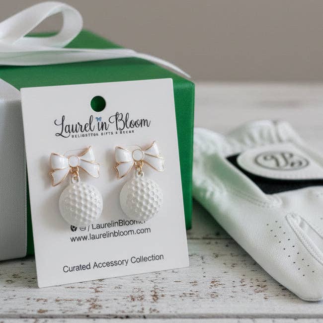 Emerson Golf Balls & Bows Earrings