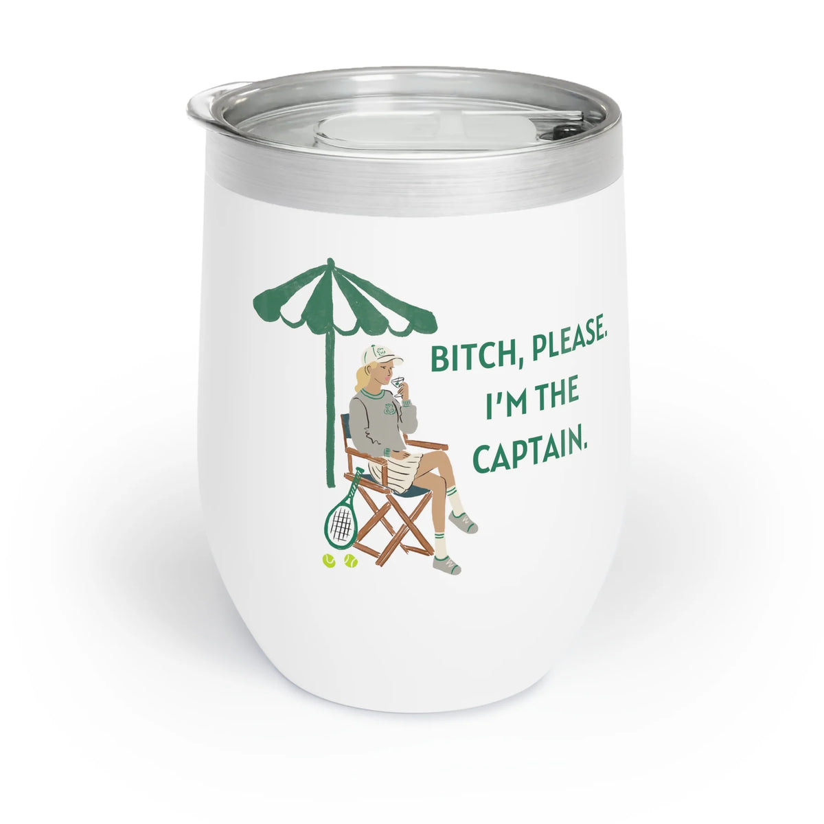 I’m the Captain Tennis Wine Tumbler