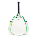 Game On Tennis Backpack: Quilted White Green