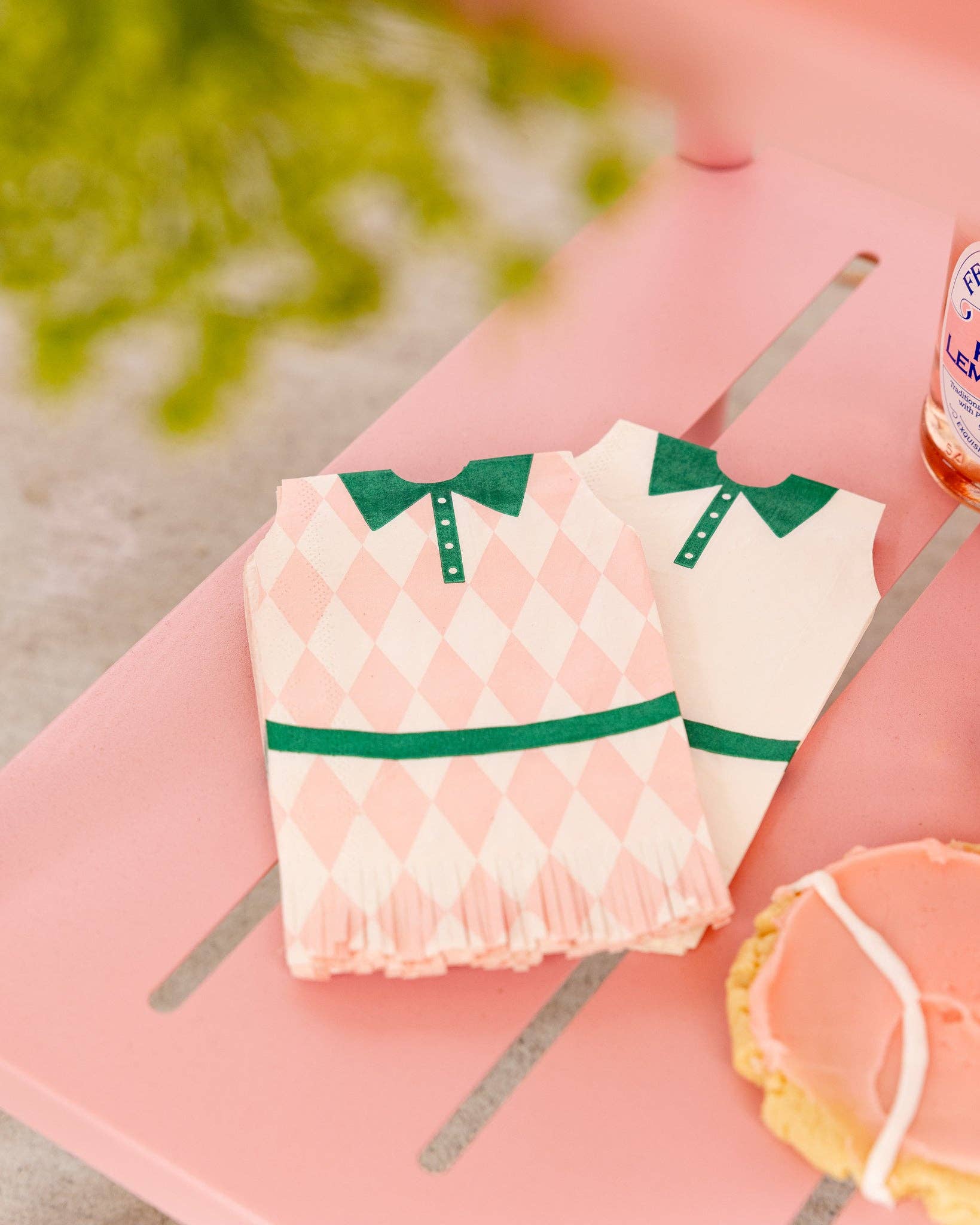 TEN1139 - Tennis Dress Fringed Napkin Set