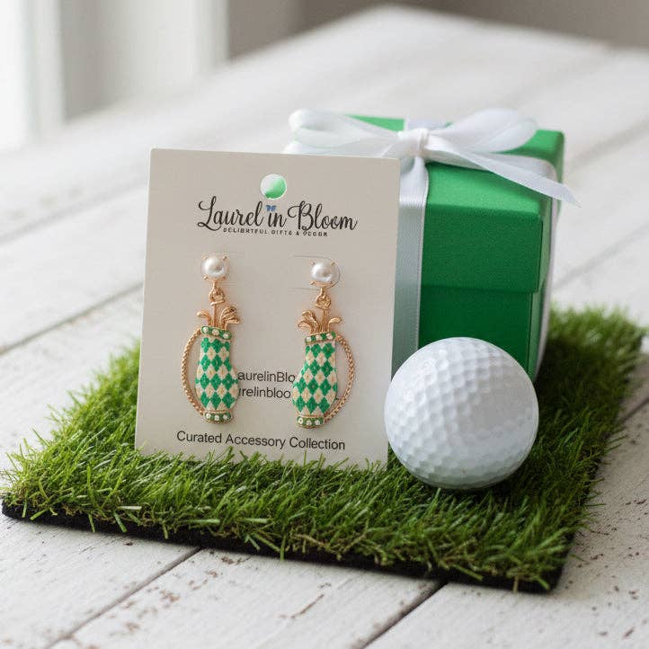 Sweet Tee Cart Bags Earrings: Green