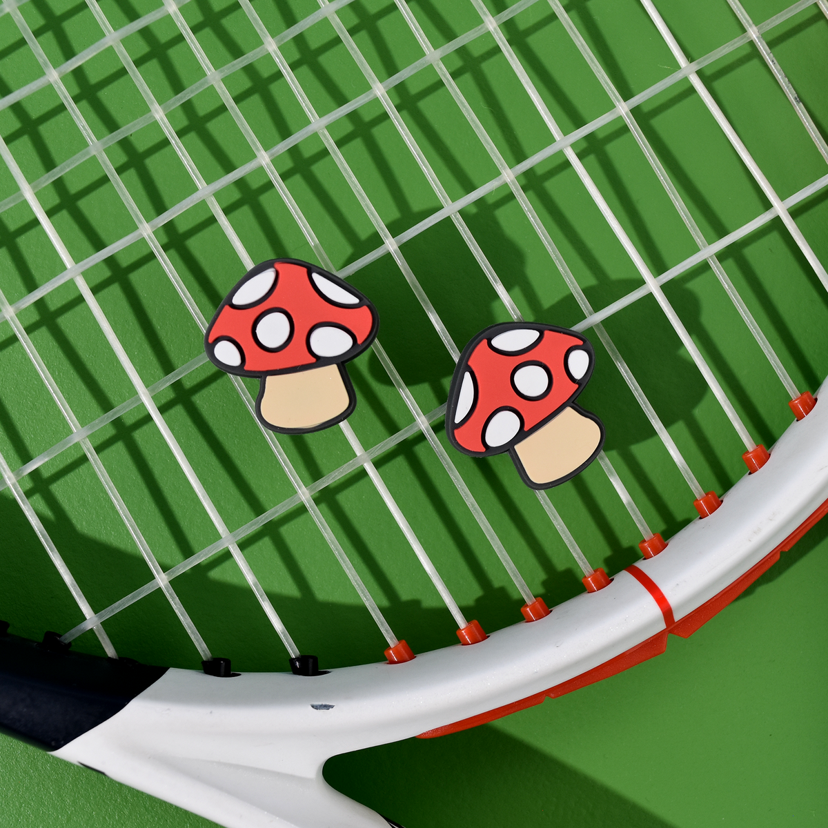 Delicious Dampeners - (2-Pack) Mushroom - Food Tennis Vibration Dampener