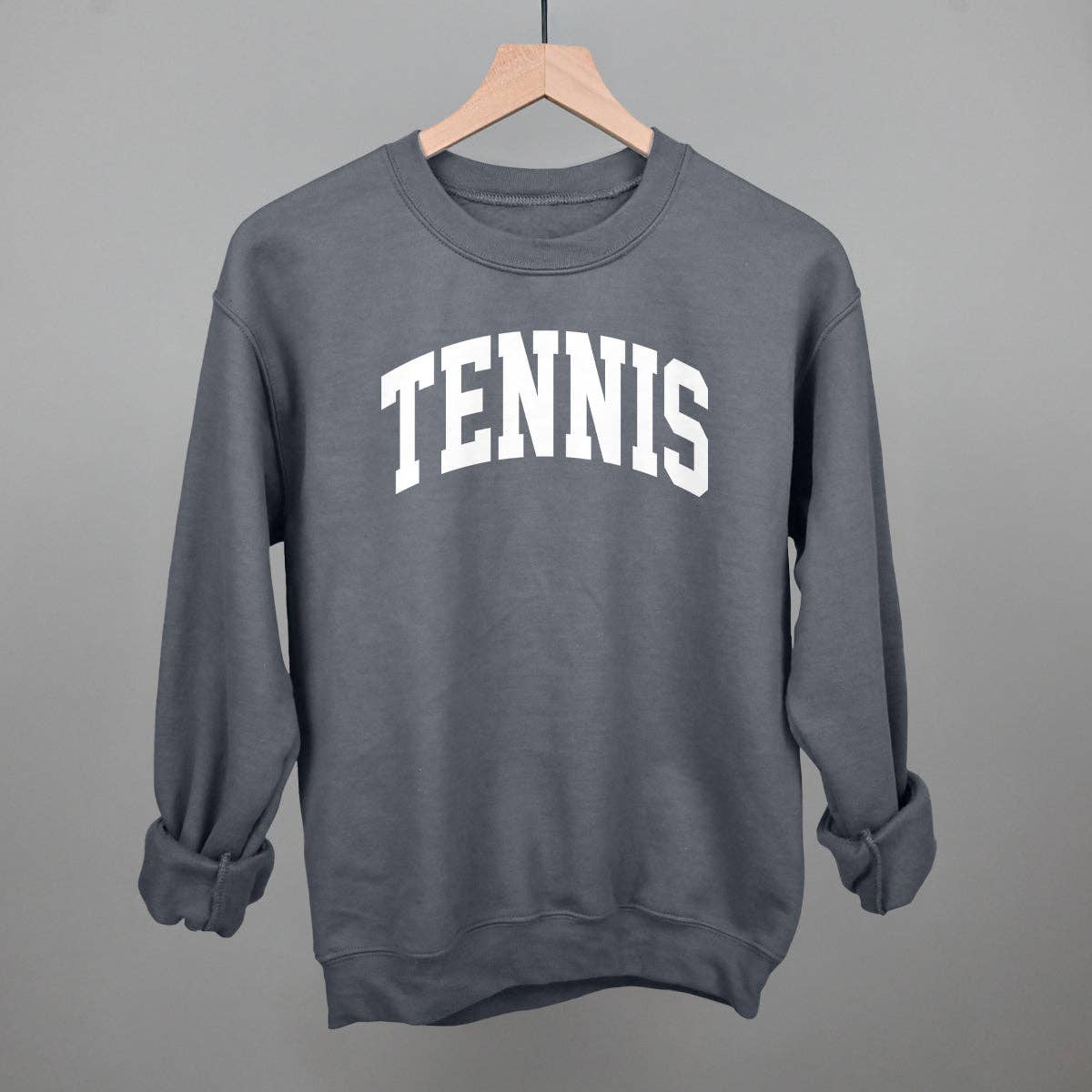 Tennis Arch (White): Navy / S / Oversized Varsity Crew
