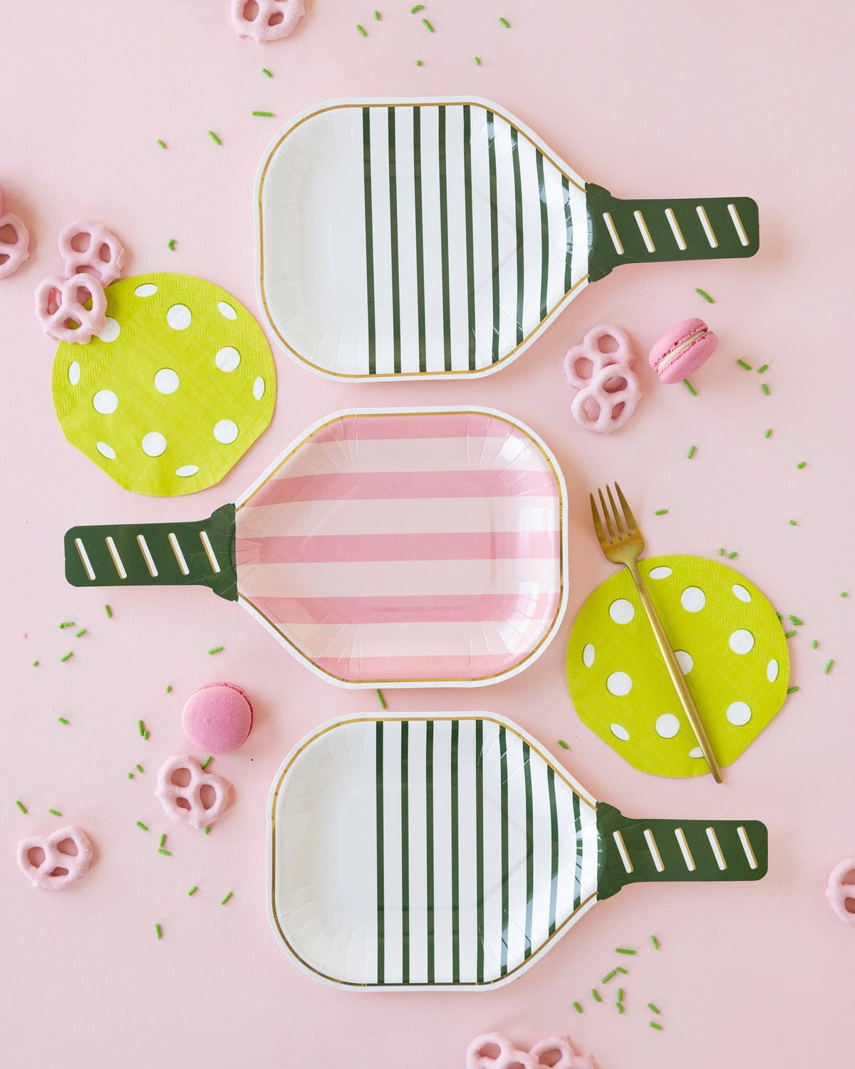 PCK1042 - Pink Paddle Shaped Paper Plate