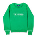 Play All Sweatshirt: Green White Tennis / Extra Large