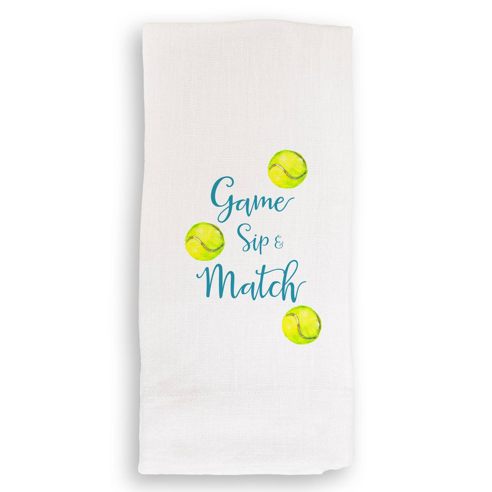 Tennis Game Sip Match: Dishtowel / -