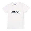 Women's Sporty Love T-Shirt: Love Stitched White / Medium