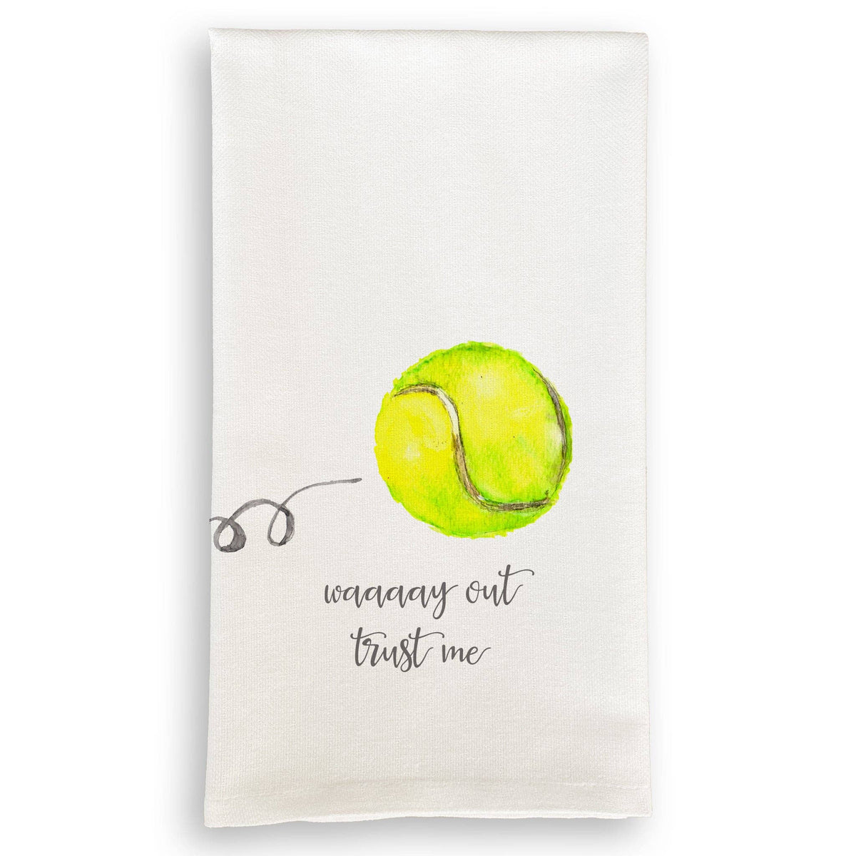 Tennis Waaay Out: Dishtowel / -